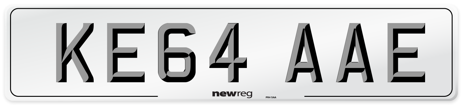KE64 AAE Number Plate from New Reg